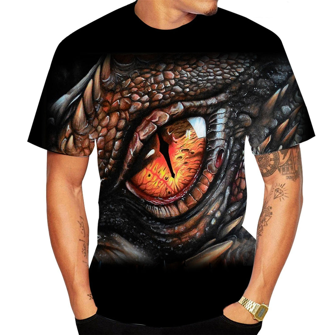 Snake 3D Digital Printing Men's Casual T-shirt